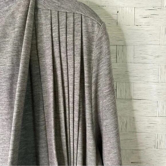 Press Womens cardigan gray pleaded layer look bohemian fall Lagenlook casual - Picture 3 of 10